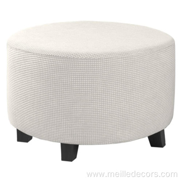 Round Footrest Ottoman Slipcover